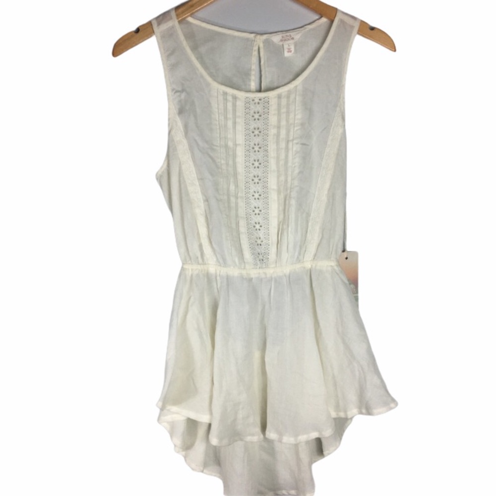 Sun & Shadow ivory blouse